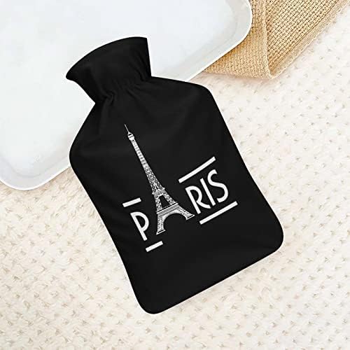 Париз со Ајфел со топла вода шише гумена кревет потопла симпатична топла торба со покритие за период на олеснување на болката, грчеви