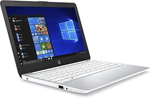 HP Stream лаптоп 11-AK0040NR 11.6-инчен Екран Лаптоп Интел Celeron N4020 4GB RAM МЕМОРИЈА 64GB Еммц Хард Диск, Windows 11, Мали, Тенки &засилувач; Пренослив Компјутер Компјутер BLUETOOTH USB C Hdmi Дијам