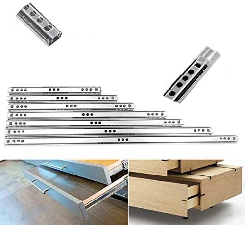 2xmedium 214*17mm Целосна Екстензија 100-фунти Топчести Лежишта Фиока Слајдови Ладно валани челик нова Мека-Затвори Топчести Лежишта Фиока