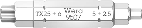 WERA-05073202001-4-во-1 бит, 9507 SB 4-во-1 бит 2, 2,5; 5; 6 x TX 25 x 37 mm