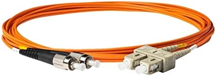 SpeedyFibertx - 12 -пакет 0,20 метар мултимод OM1 дуплекс FC до SC Fiber Patch Cable, Corning OM1 62.5/125 Оптички влакна, портокалова кревач