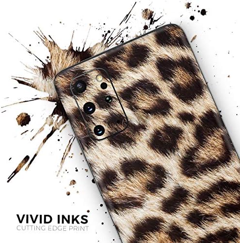 Дизајн Скинц леопард крзнено животно скриен заштитен винил декларална обвивка на кожата, компатибилен со Samsung Galaxy S20
