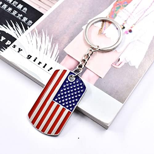 SOIMISS SER од 2 американски знаме што висат украс за клучеви за приврзок за клучеви за клучеви за клучеви за клучеви за клучеви