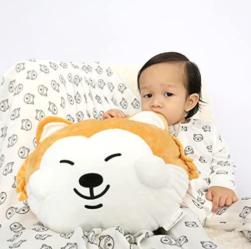 Миниме Оками кадифен мика куче за момчиња и девојчиња, обичај дизајн кадифен перница Шиба Ину, Премиум квалитет