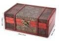 Ftvogue гроздобер дрвена кутија за складирање, мала големина книги за складирање на складирање организатор богатство на градите дома