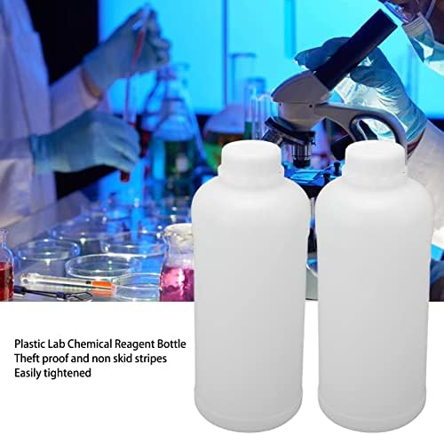 10 парчиња 1000 мл пластично шише со хемиски реагенс задебелено кружен HDPE широк уста примерок течно складирање запечатување