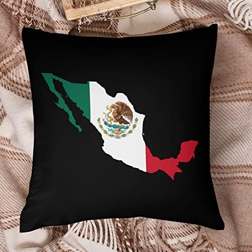 Мексико Знаме Фрли Навлаки За Перници Со Патент Квадратни Перници Заштитник За Кревет Софа Дневна Соба