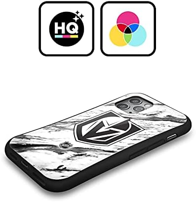 Главата Случај Дизајни Официјално Лиценциран НХЛ Мермер Вегас Златен Витези Хибрид Случај Компатибилен Со Apple iPhone 13 Про Макс