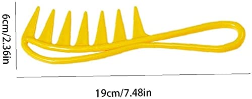 U-m привлечен забен чешел пластичен навивам за навивам за виткање чешел чешел со масивни фризури за фризури жолта жолта