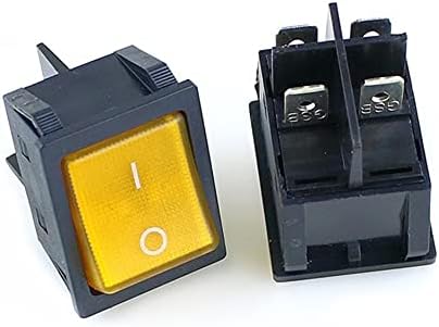 TPUOTI Голема струја KCD4 LED светло осветлена DPST on-off 4pin Snap во Rocker Switch 20A/250V 25A/125V AC