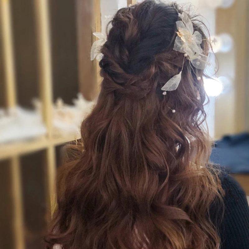 ИФКДД Свила предиво клип за коса обетки невестата коса клипови за жени барети Свадба Коса Додаток