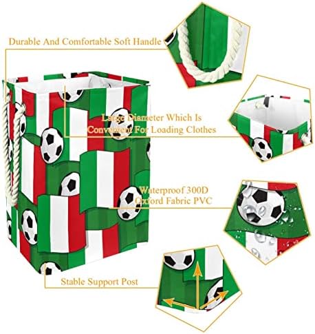 Нехомер Италија Знаме Фудбал Фудбал Големи Перење Попречува Водоотпорен Склопувачки Облека Попречува Кошница За Облека Играчка Организатор,