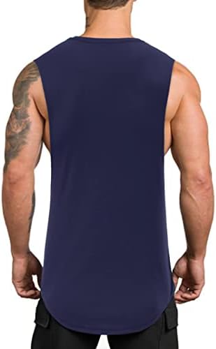 Elitespirit 3 пакувања машки мускули резервоарот врвови суво вклопување без ракави, исечени кошули бодибилдинг салата за вежбање кошула кошула