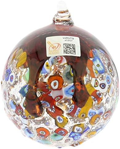 Glassofvenice murano стакло венецијански мозаик Божиќен украс - црвена