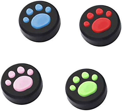 Cat Claw Style Style Con Thumb Grip Caps, џојстик капа за Nintendo Switch & Switch Lite, мека и симпатична силиконска обвивка