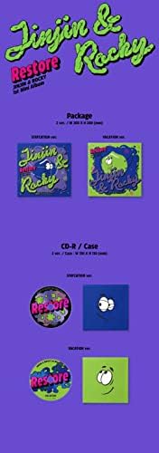 Jinjin & Rocky - Restore [Staycation Ver.] Албум+пред нарачки ограничени придобивки+Bolsvos k -pop ebook, 1ea bolsvos налепница