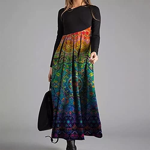 Nokmopo Plus Sequin Fuestes Ename and intorn and ander light tim тенок долги ракави цврста боја волна крпа фустан