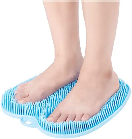 Чистач на стапалото на хонинин за употреба во туш, XL големина поголем туш за нозе за туширање со чаши за вшмукување без лизгање- чисти, ексфолијати