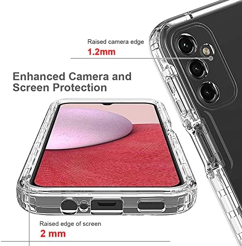 Dzxoui За Samsung A14 5G Случај со [2 Пакет] Заштитник На Екранот, Тешки Шок-Отпорен Браник Целото Тело Транспарентен Мек Tpu Заштита