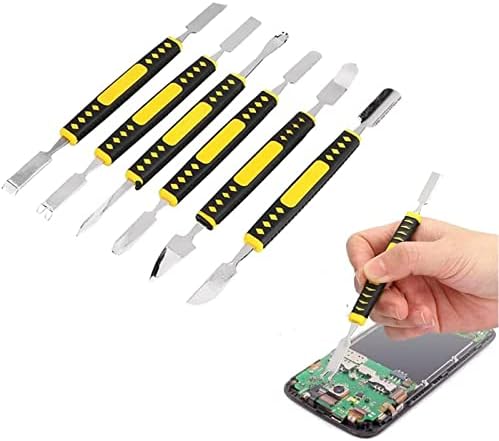 Расклопувајте мини електронски алатки поставени поставувања-6PC) (1 мобилен телефон метал стап со метал со 6 парчиња LED адаптер
