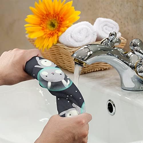 Симпатична вселенска зајаче микрофибер рачни крпи Супер апсорбирачки крпи Брзо суво миење на миење садови