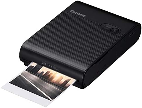 Canon Selphy Square QX10 Компактен печатач за фотографии, црна селфи мастило/етикета сет XS-20L 20 листови