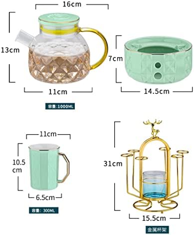 Вода чаша DHDM Постави попладне чај чај постави вода дневна соба Нордиска керамичка чаша чаша цветен чајник со база