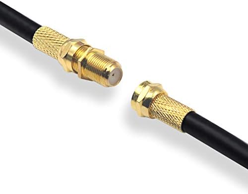 Конектор за кабел за коаксија со коакс 10 пакет RG6 коаксијален женски до женски спојник F тип коаксијален кабел конектор адаптер