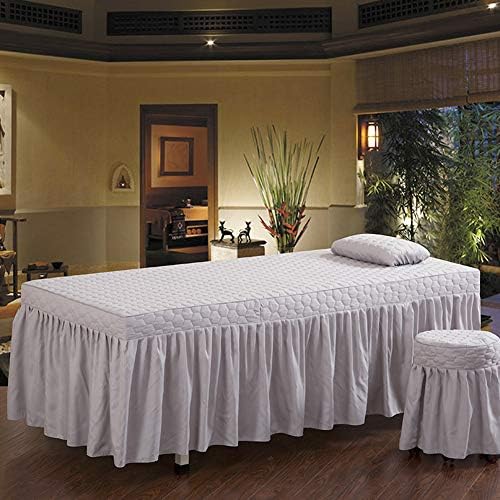 Ватиран масажа за масажа, задебелен кревет за кревет за убавина со дупки Физиотерапија Покрив за кревет 1 парче Масажа постелнина-си-си-си-си-си-си-сивка