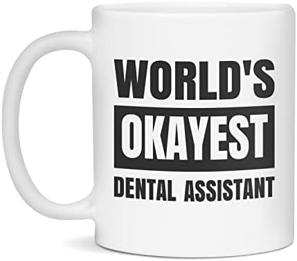 Светски окејст стоматолошки асистент кригла-окејски стоматолошки асистент, бело 11-унца