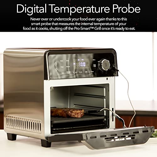 Nuwave Todd Anglish Air Fryer Toaster Rest со Pro-mart Grill, Plug-in Grill & Air Fryer, 550 ° F загревање, контроли на температура од 50 °
