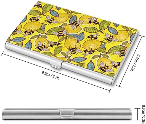 Жолта Лимонска Пчела Смешни Имиња На Деловни Картички Држачи За Заштитни Кутии Организатор На Школка За Мажи Жени