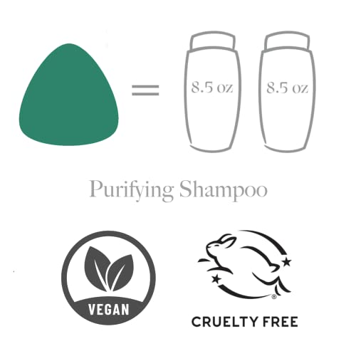 Праска Не Пластични Шампон Бар-Прочистување За Мрсна Коса | Лисја Косата Чувство Светлина И Чиста | Растителни Базирани, вегетаријанска &засилувач;