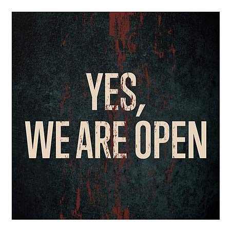 CGSignLab | Да, Ние Сме Отворени- 'Рѓа На Возраст Од Духови Прицврстување На Прозорецот | 16x16