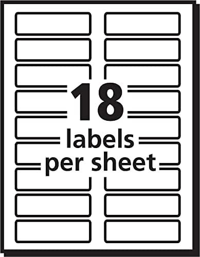 Every TrueBlock Extra Large File Polder етикети, 15/16 x 3-7/16, 450 етикети за печатење, разновидни бои