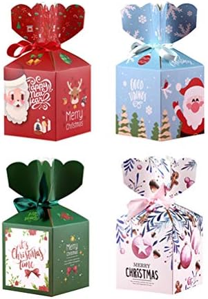 ДОИТУЛ 12 Парчиња Божиќни Хартиени Кутии Преносни Кутии Кутии За Бонбони Од Цртани Филмови Кутии За Пакување Кутии За Пакување Шеќер Чоколадо