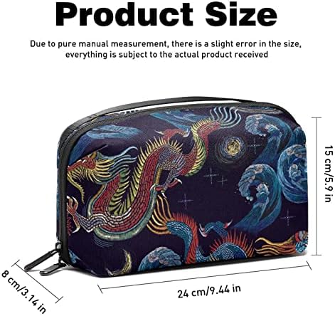 Традиционална Кинеска Торба За Шминка Со Облаци Од Змеј За Чанта Пренослива Торба За Организатор На Патувања За Тоалети Торба За Убавина