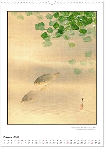 Ватанабе Сејтеи - Јапонише Тушмалереи, калвендо месечен календар