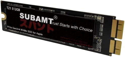 SUBAMT 512GB SSD за MacBook Air, MacBook Pro, Mac Pro & Mini, IMAC Gen3X4 NVME Комплет за надградба на цврста состојба