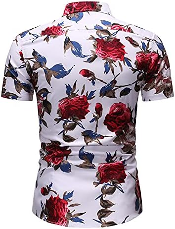 2023 Нови кошули со 2 парчиња шорцеви и кратки комплети машки летни ракави панталони печатени мажи костуми и поставувани ленти