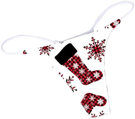 Божиќни трки Т-бек гаќички секси непослушен долна облека црвено вино стакло ирваси Божиќни дрвја g-жици со низок пораст бикини брифинзи
