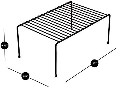 Решетка За Полица За Складирање На Паметен Дизајн-Комплет од 6-Големи-8,5 х 16 Инчи - Челична Метална Жица-Шкаф, Чинија, Чинија, Шалтер И Организатор На Оставата, Чајнат?
