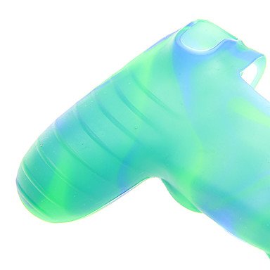 Wkell Green+Blue Protctive Silicone Case и 2 парчиња розови палецот стапчиња за PS4