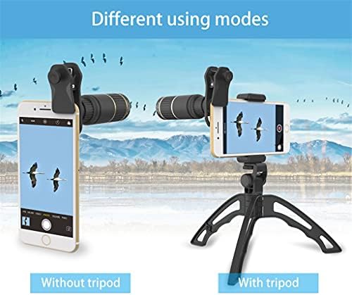 Леќи за камера на мобилни телефони Houkai Metal 16x Телефото телескоп леќи со макро со рибари за сите телефони за сите телефони