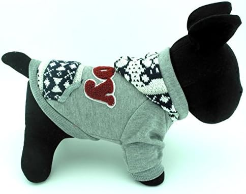 Smalllee_lucky_store британски стил руно џемпер џемпер јакна за мали кучиња, мали, сиви