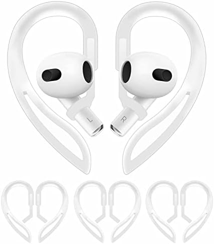 3 пара куки за уво компатибилни со AirPods Pro 2nd 1 -ви и 3 2 1, 360 ротација на агол прилагодлива должина на должина против лизгање