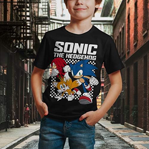 Sonic наспроти Сенка Сплит Маица За Возрасни, Класична Игра Гроздобер Потресени