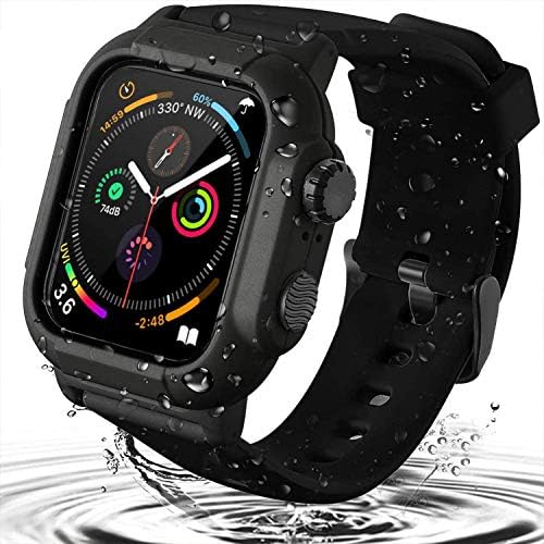 Водоотпорен случај на Peiyui за серијалот на Apple Watch 8/7 45mm, IP68 водоотпорен водоотпорен прашина изобилство на снег изобилно шок -отпорен