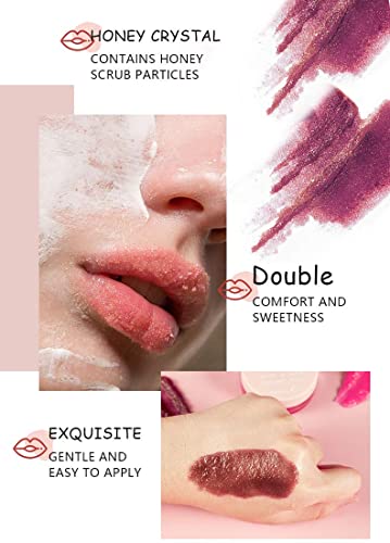 Samnyte Grape Lip Scrub, Scrubs за усни ексфолијатор и навлажнувач за осветлување на усните за темни усни, нежни ексфолијација на усни