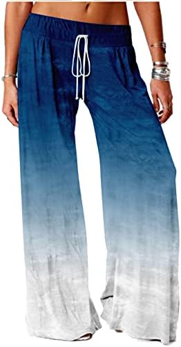 Панталони за печатење во боја на Siaoma Tie плус големина активни јога панталони лабави панталони